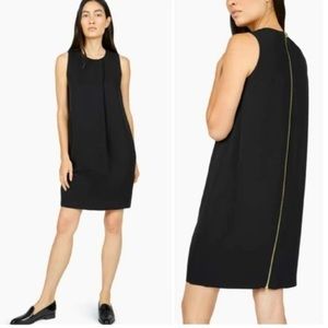 Everlane E2 Japanese GoWeave Black zipper back Dress Size 2